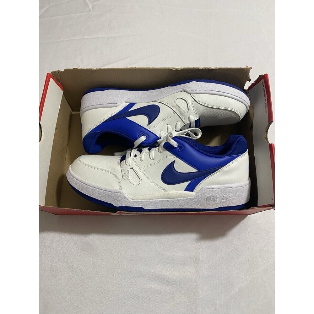 New Mens Size 14 White Blue Nike Full Force Lo Basketball Shoes FB1362 104